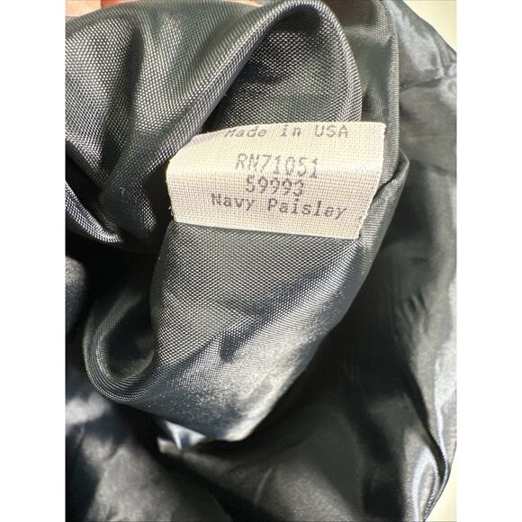 VTG Windridge Cheryl Nash Vest‎ Womens M Paisley Navy Made In USA Festival 90s - Picture 7 of 8